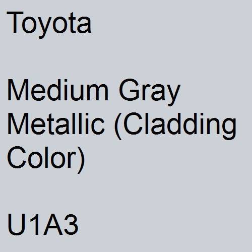 Toyota, Medium Gray Metallic (Cladding Color), U1A3.